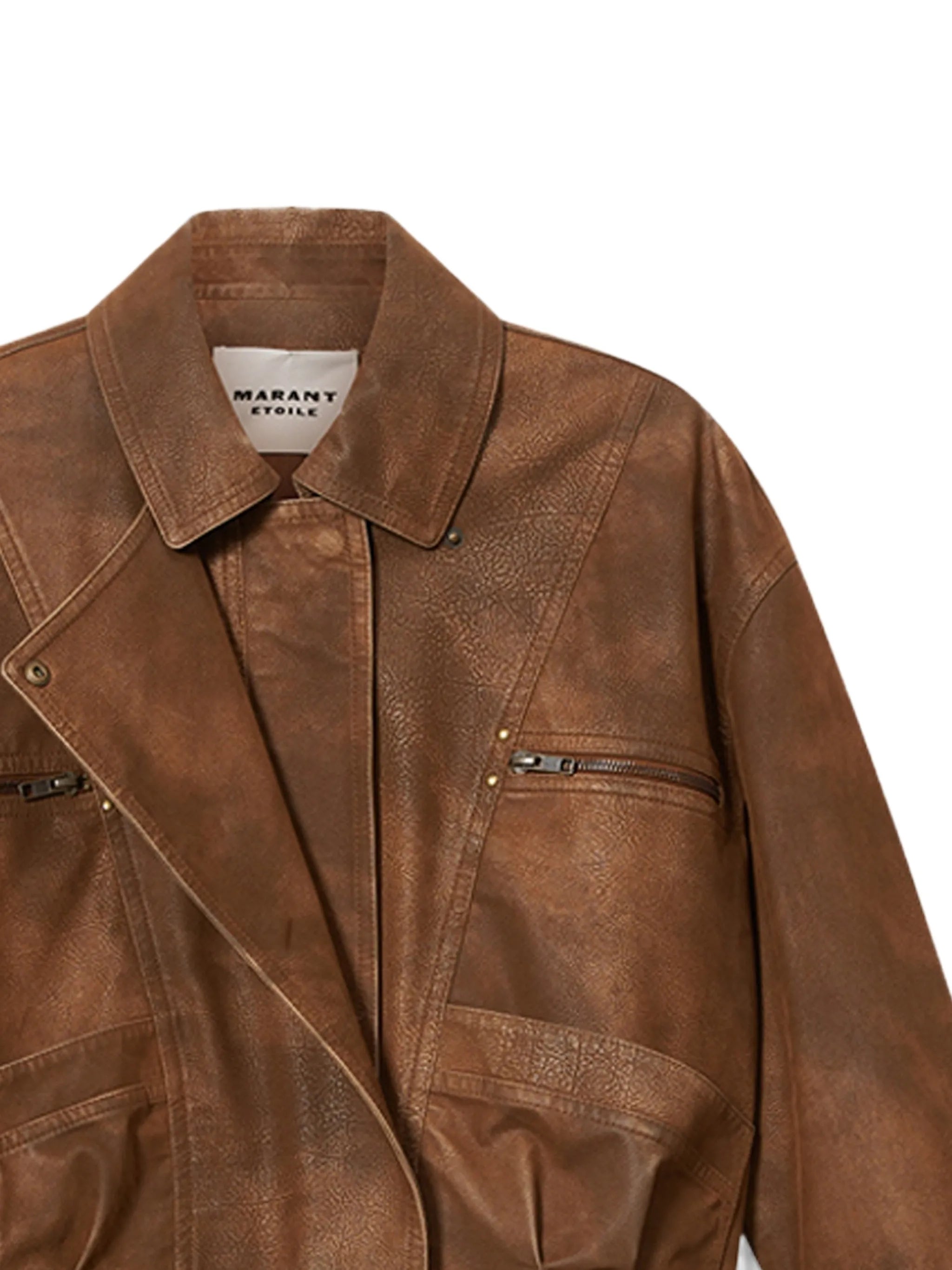 Marant Étoile Marant Étoile Distressed-effect Panelled Jacket, view 2