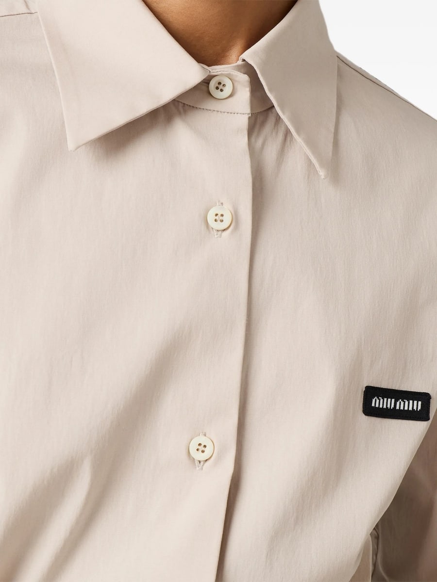 Miu Miu Miu Miu Stretch Poplin Shirt, view 3