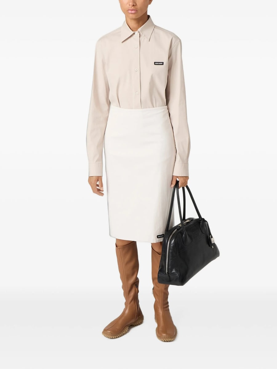 Miu Miu Miu Miu Stretch Poplin Shirt, view 4