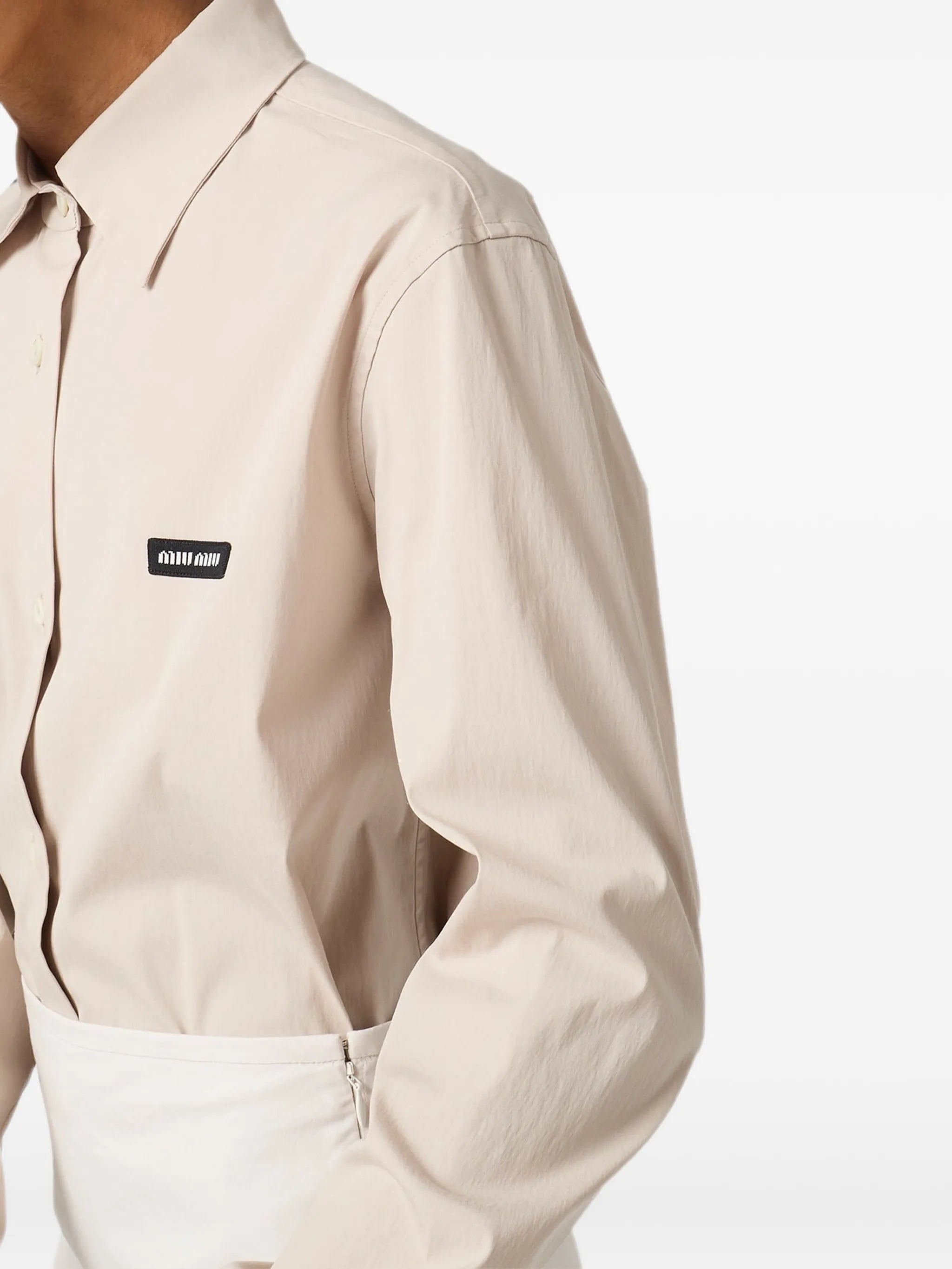 Miu Miu Miu Miu Stretch Poplin Shirt, view 2