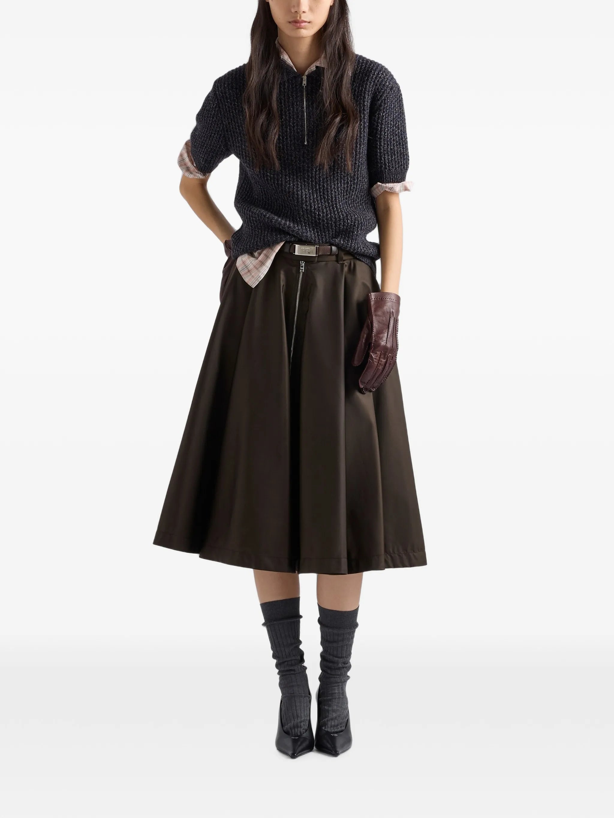 Prada Prada Re-Nylon Circle Skirt, view 2