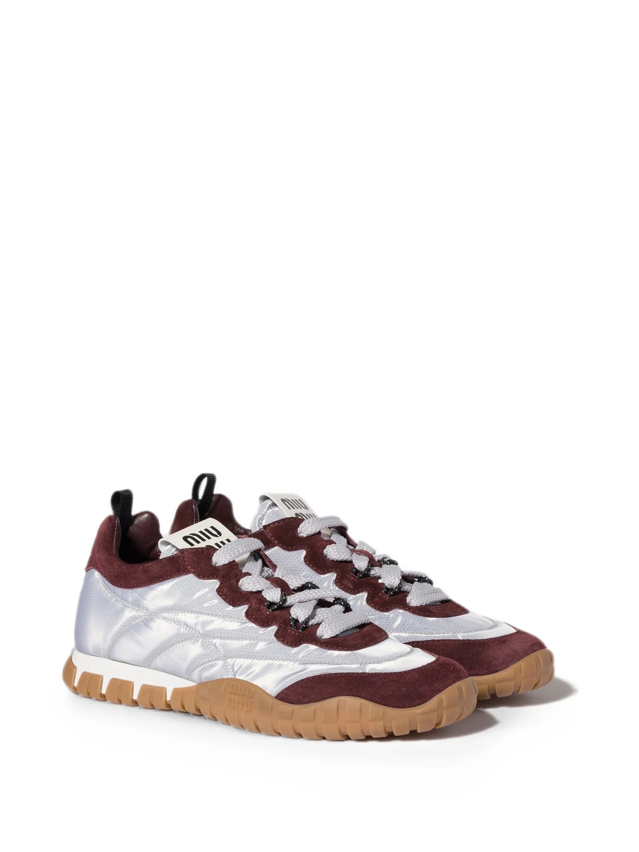Miu Miu Miu Miu Tyre Technical-fabric And Suede Sneakers