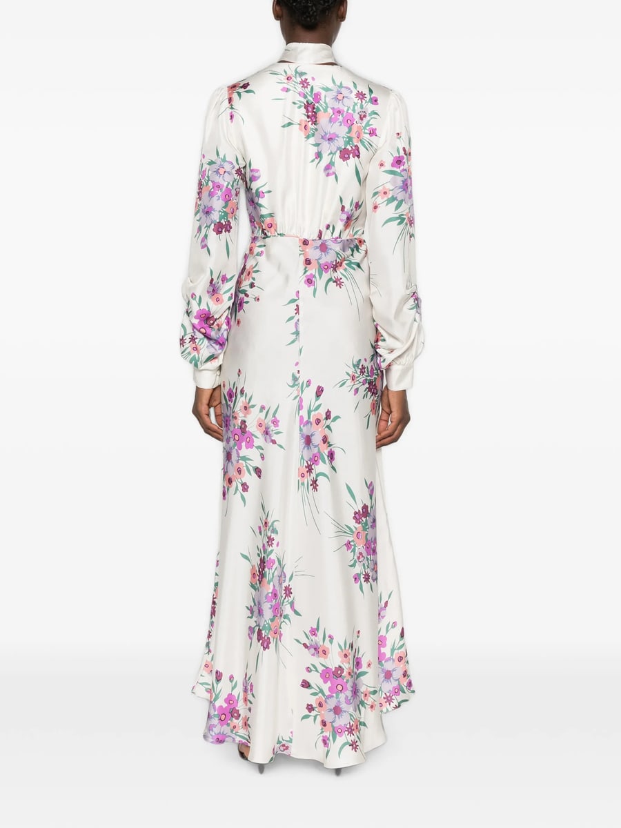 Raquel Diniz Raquel Diniz Valerie Floral-print Tie-neck Maxi Dress, view 4