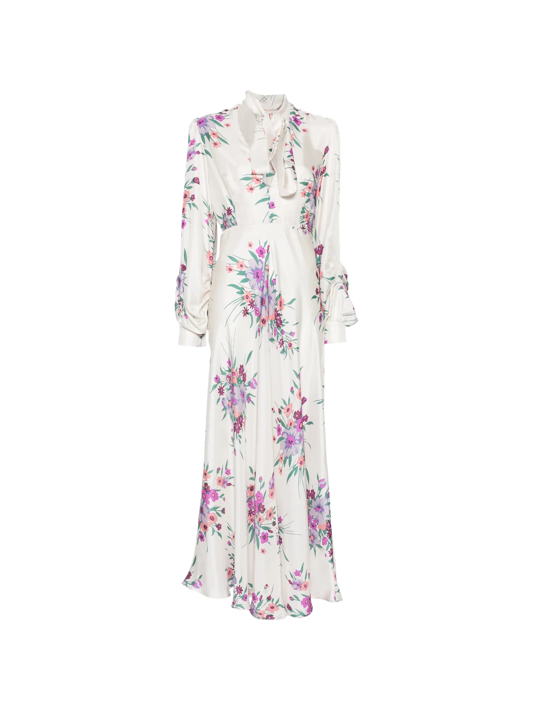 Raquel Diniz Raquel Diniz Valerie Floral-print Tie-neck Maxi Dress
