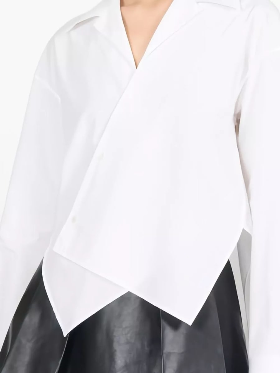Loewe Camicia asimmetrica in cotone, view 2
