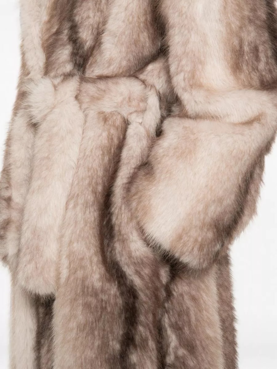 The frankie shop Cappotto lungo in pelliccia sintetica Ravello, view 5