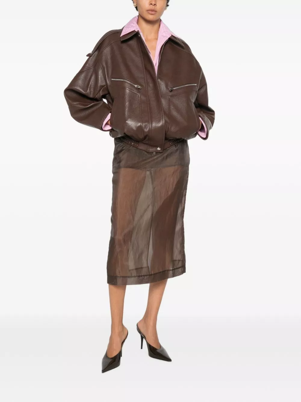 The frankie shop Giacca bomber in ecopelle Hudson, view 2