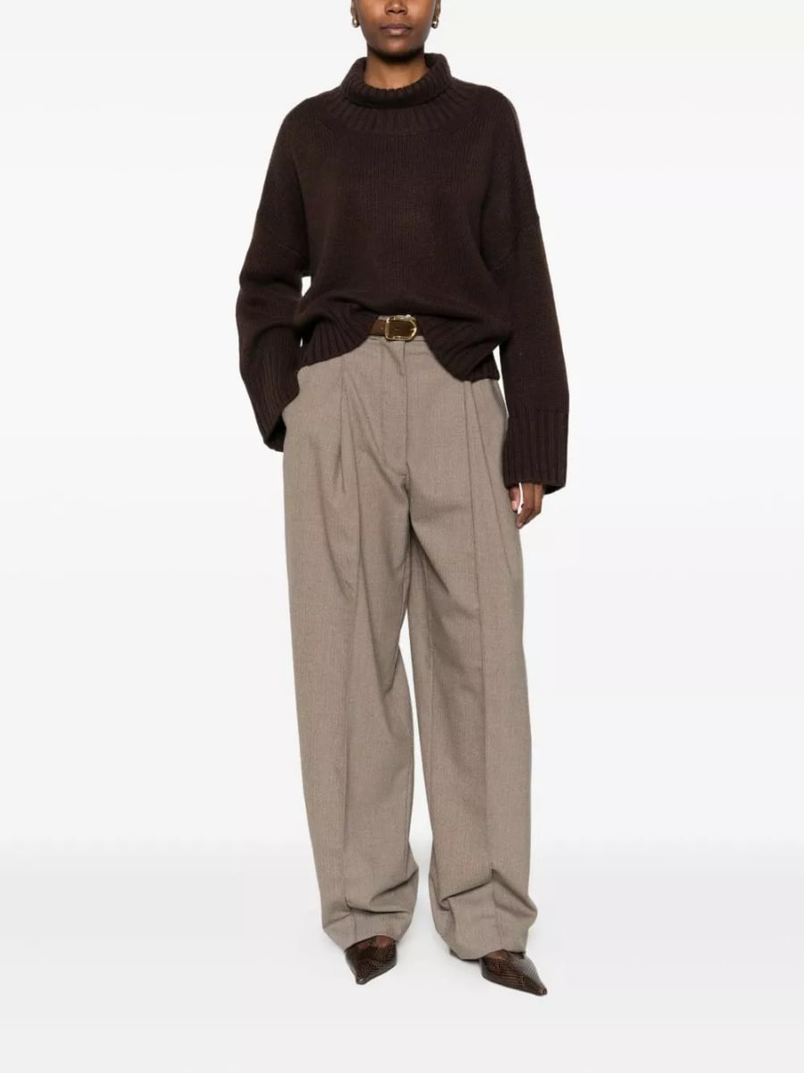 Soft goat Maglione a collo alto in cashmere, view 2