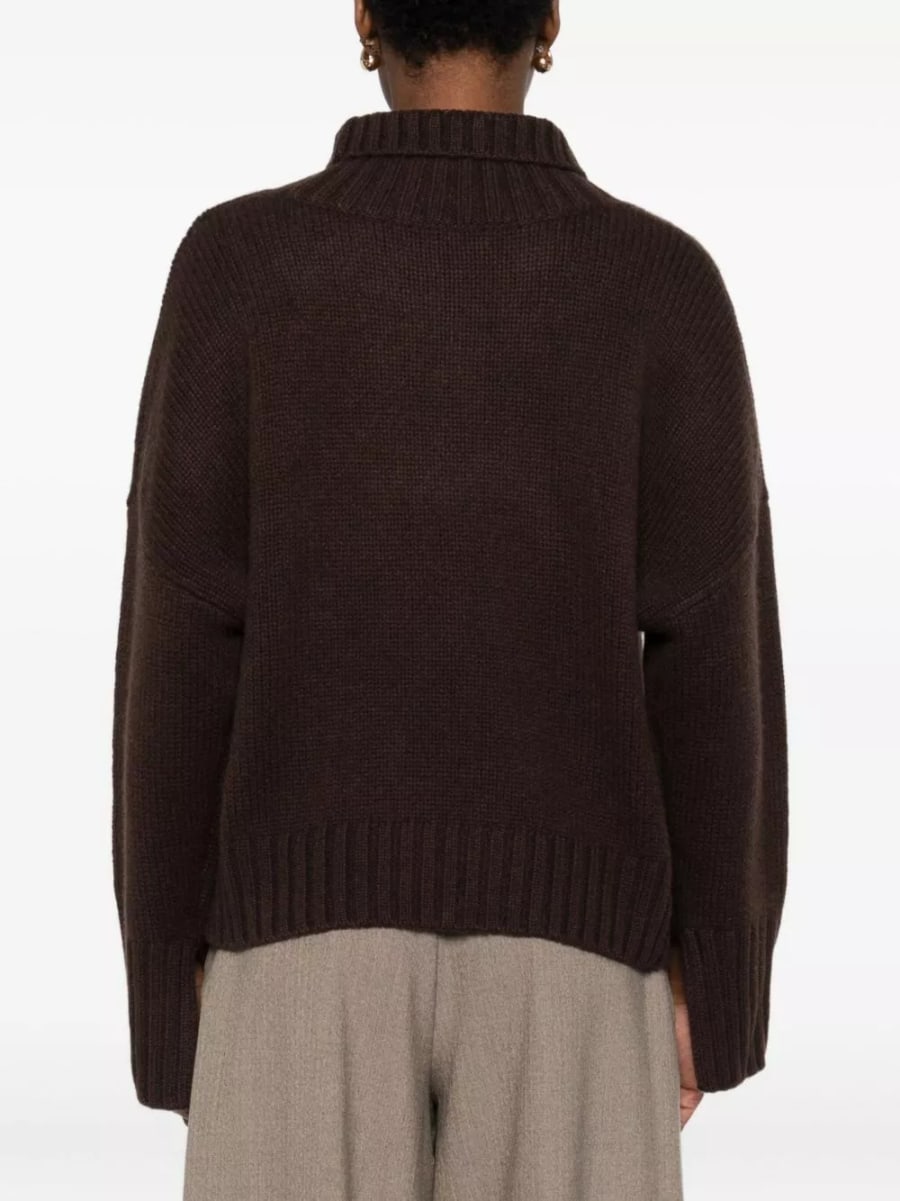 Soft goat Maglione a collo alto in cashmere, view 4