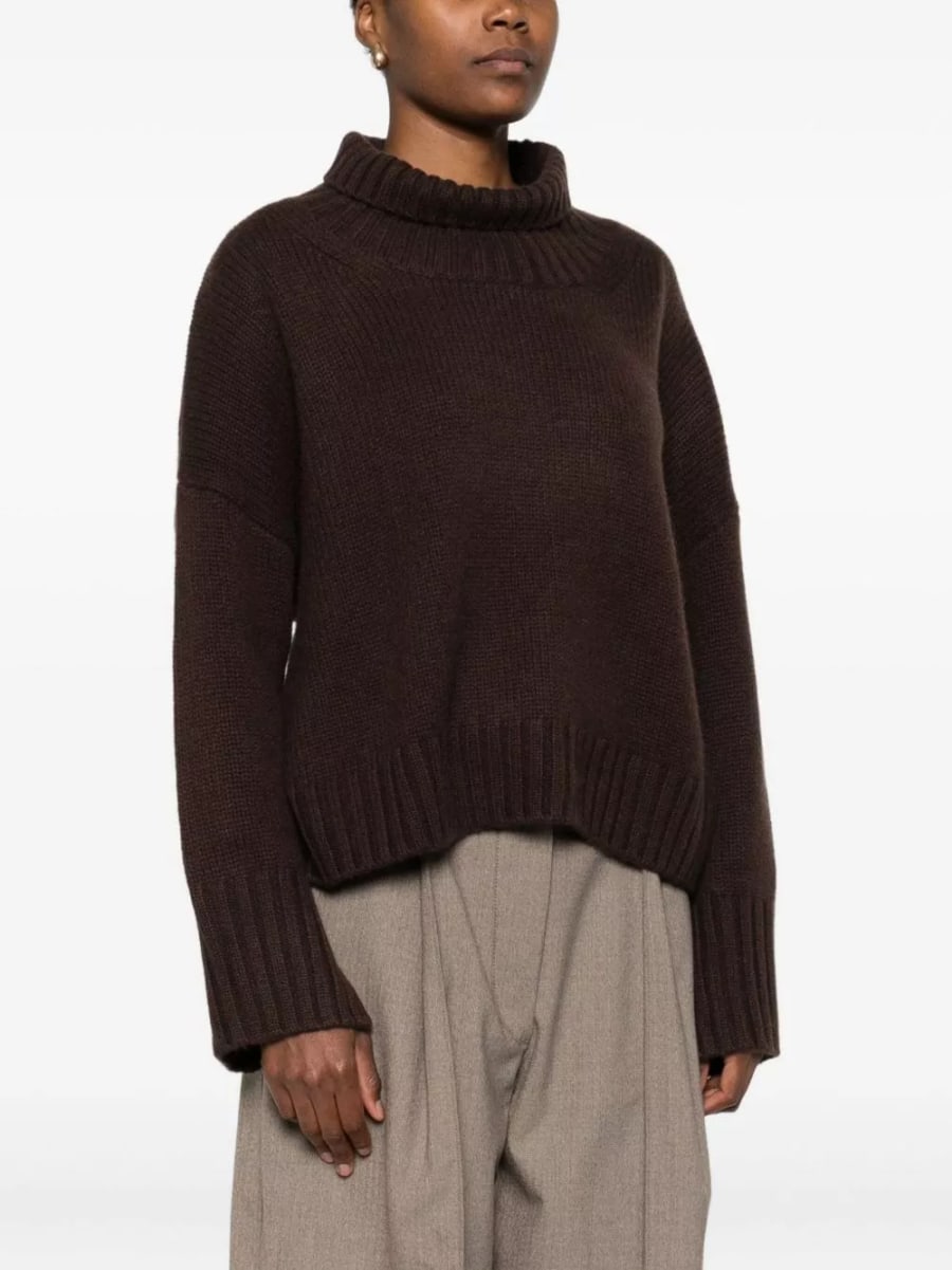 Soft goat Maglione a collo alto in cashmere, view 5