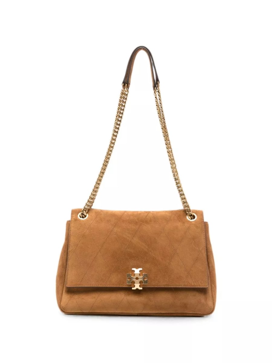 Tory Burch Borsa a spalla in pelle scamosciata Charlie