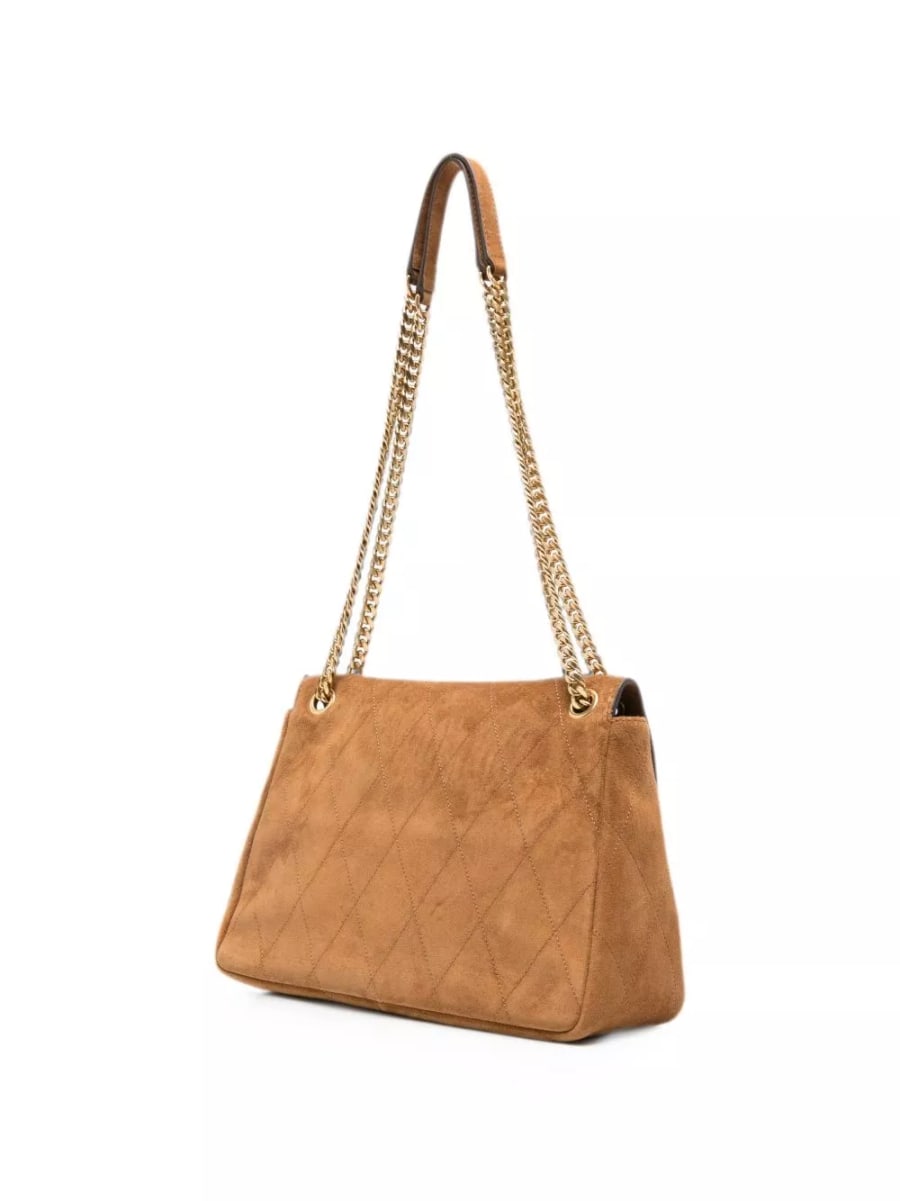 Tory Burch Borsa a spalla in pelle scamosciata Charlie, view 3