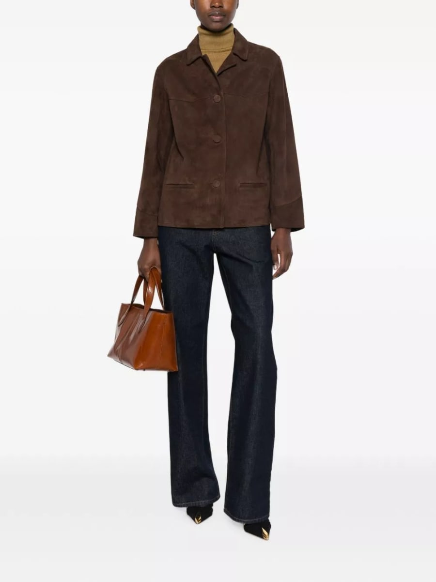 Tory Burch Giacca blazer in pelle, view 3
