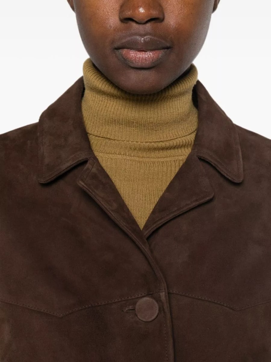 Tory Burch Giacca blazer in pelle, view 5