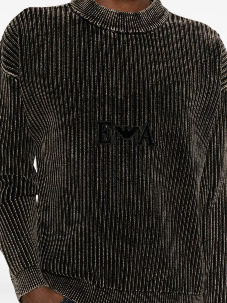 Emporio Armani Maglione girocollo in cotone, view 5