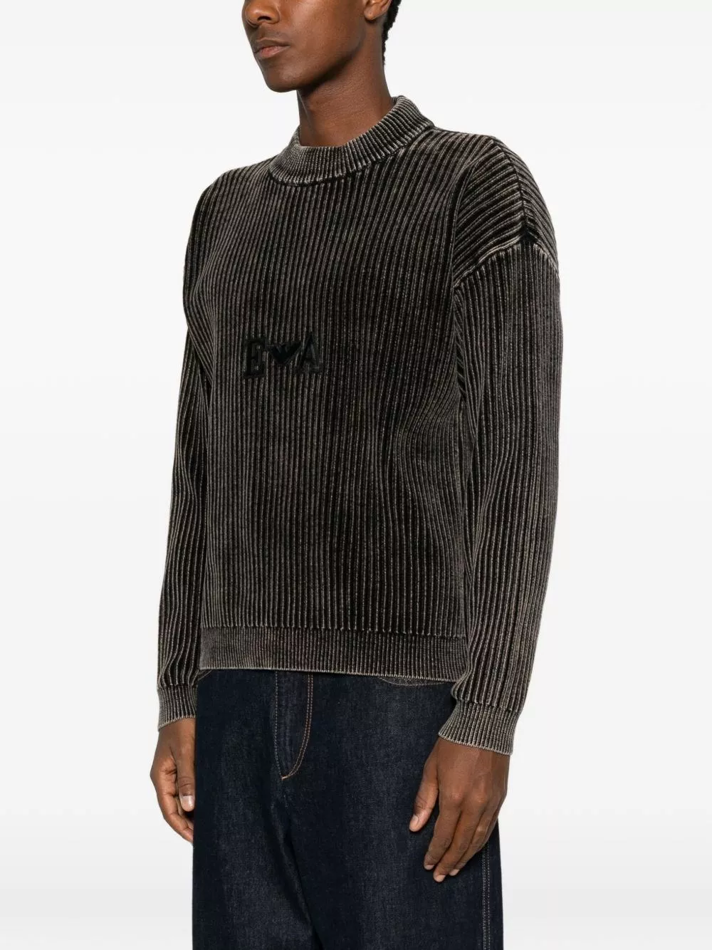Emporio Armani Maglione girocollo in cotone, view 2