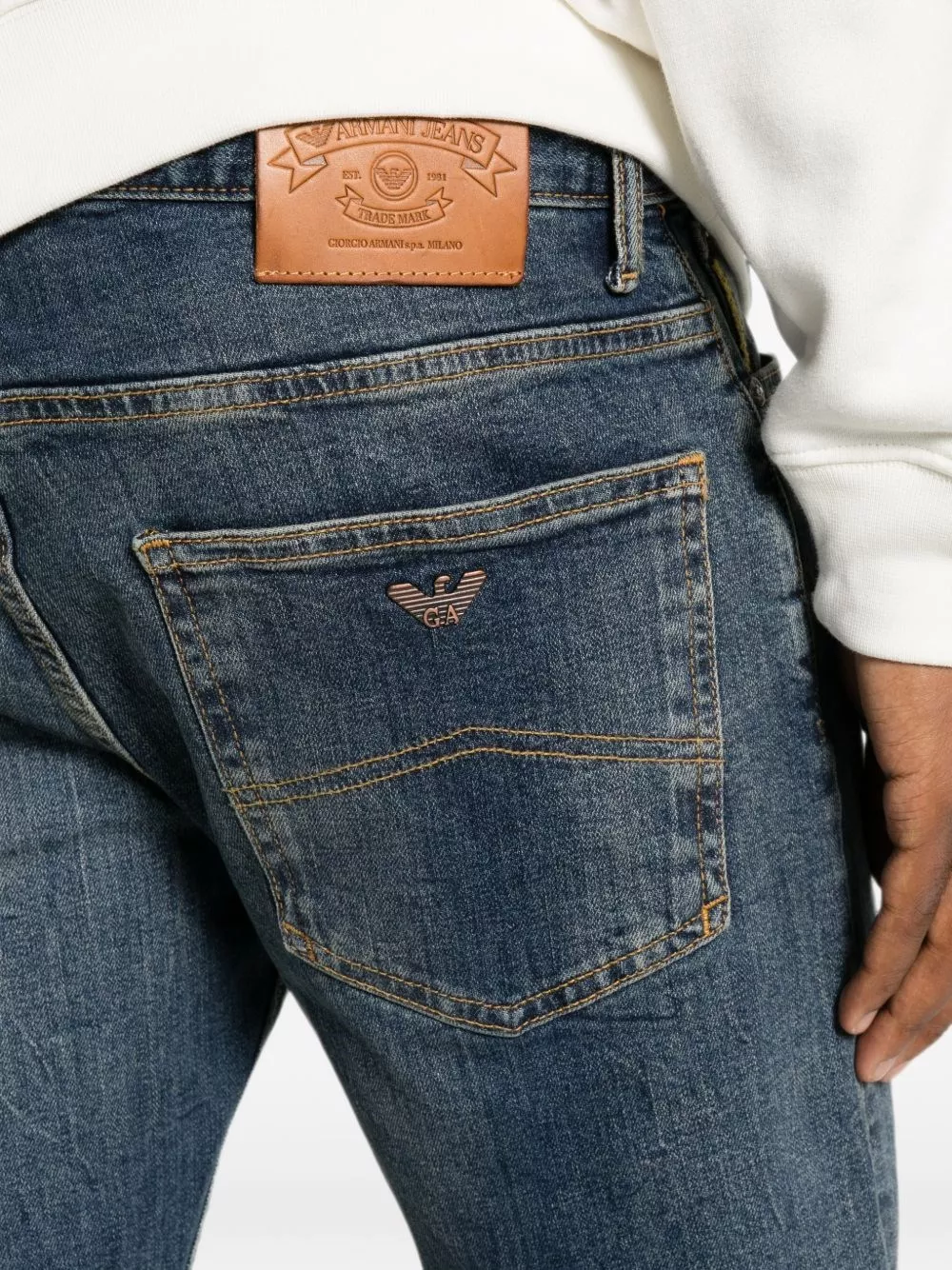 Emporio Armani Jeans in denim di cotone, view 2