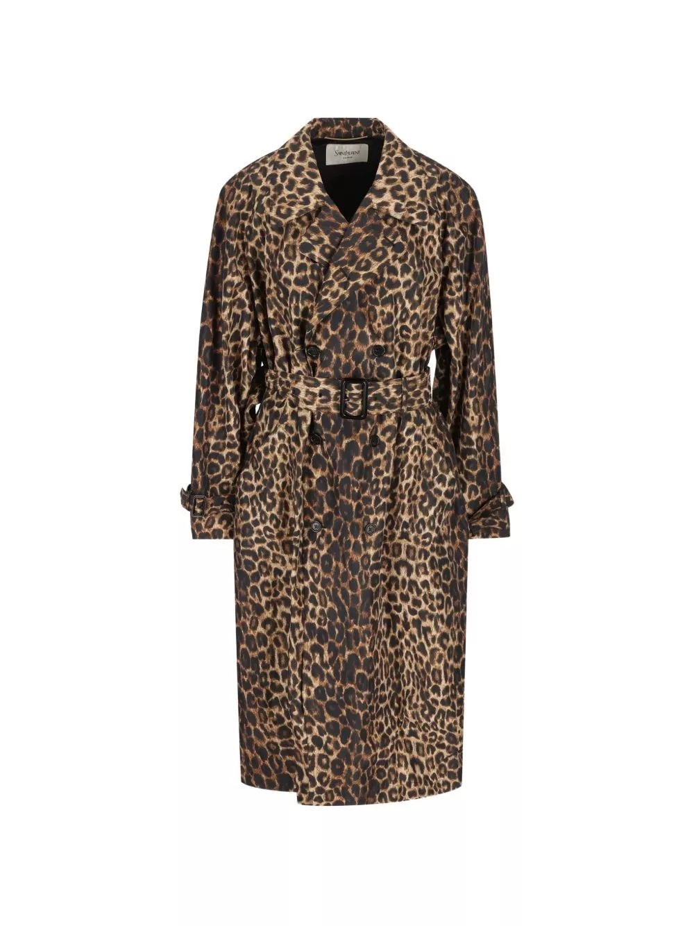 Saint Laurent Cappotto trench in nylon stampato