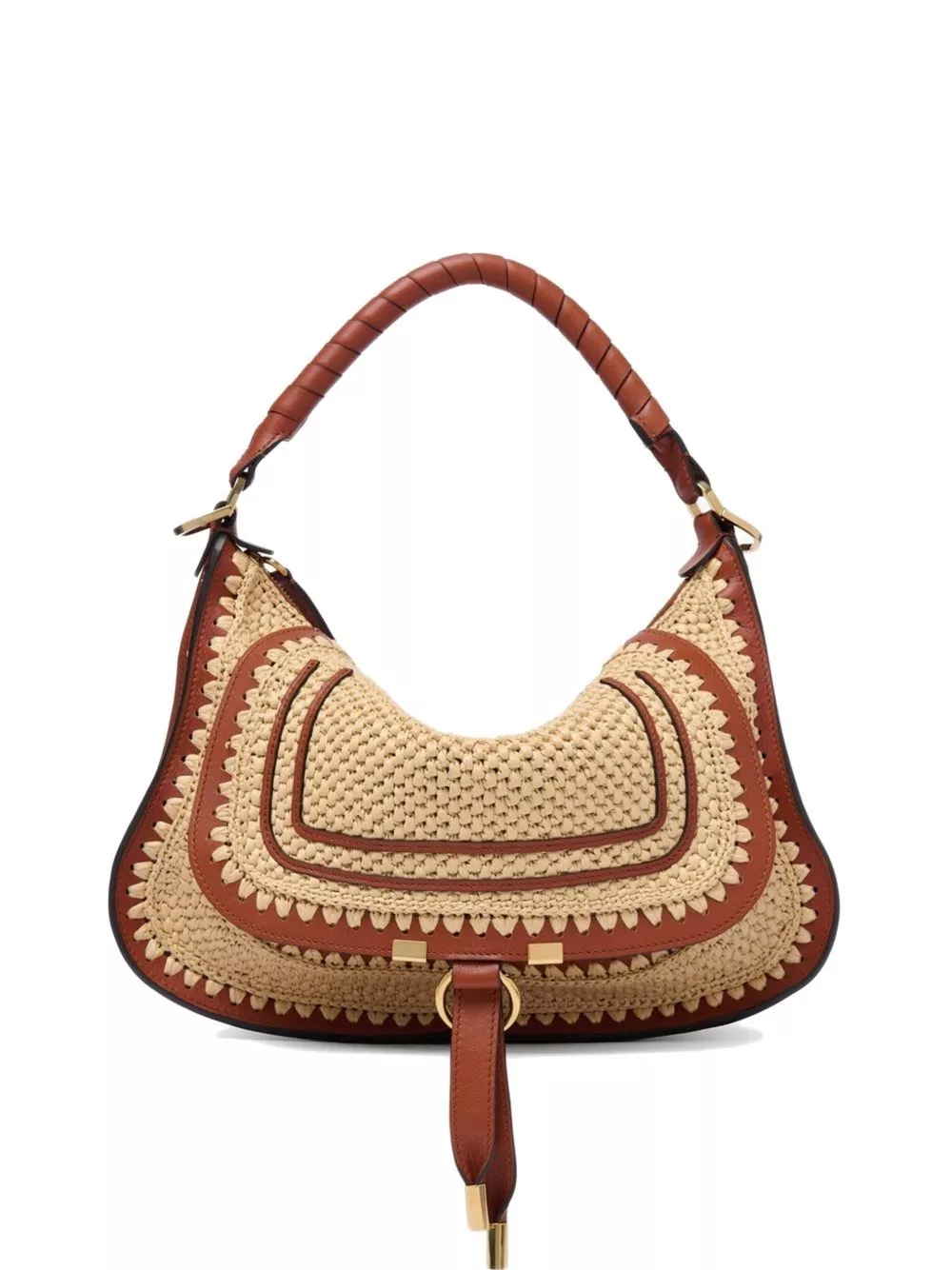 Chloé Borsa a spalla Marcie small in rafia