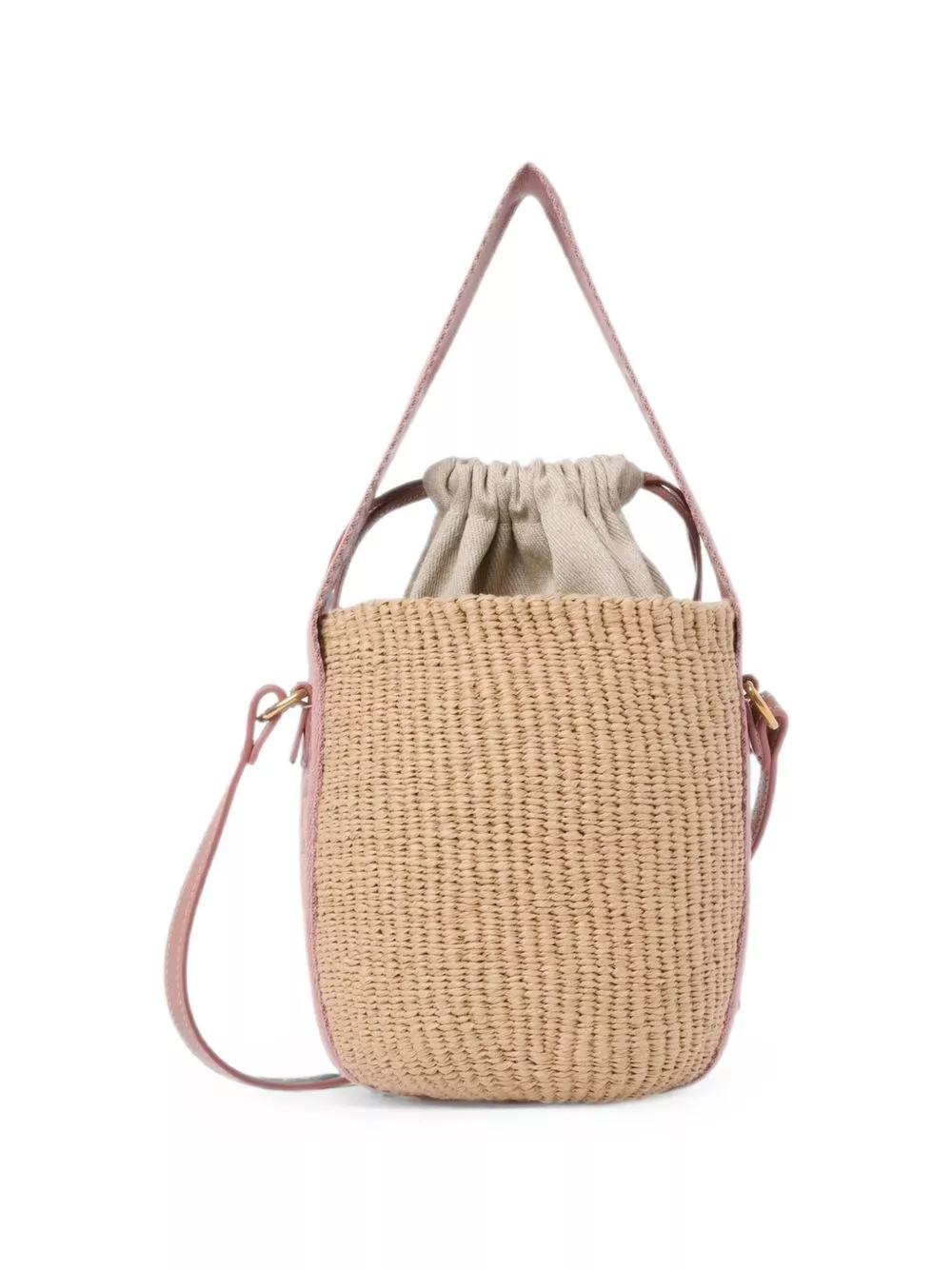 Chloé Borsa a secchiello piccola Woody in rafia