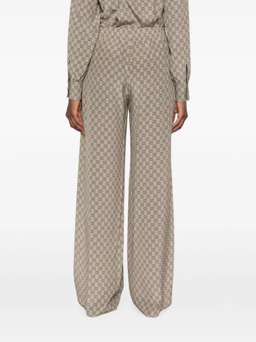 Gucci Pantaloni in seta GG, view 5