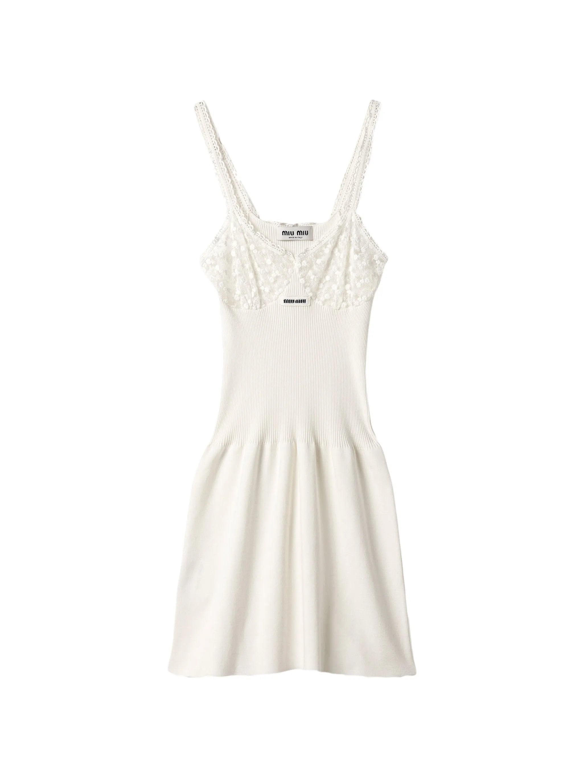 Miu Miu Miu Miu Cotton And Lace Dress