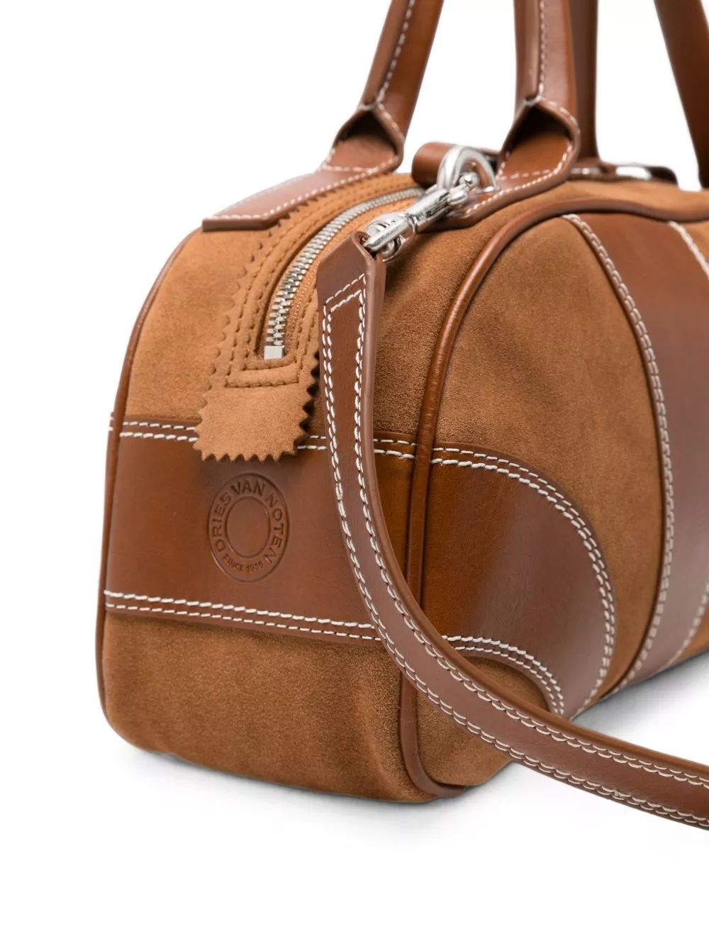Dries Van Noten Borsa tote in pelle, view 2