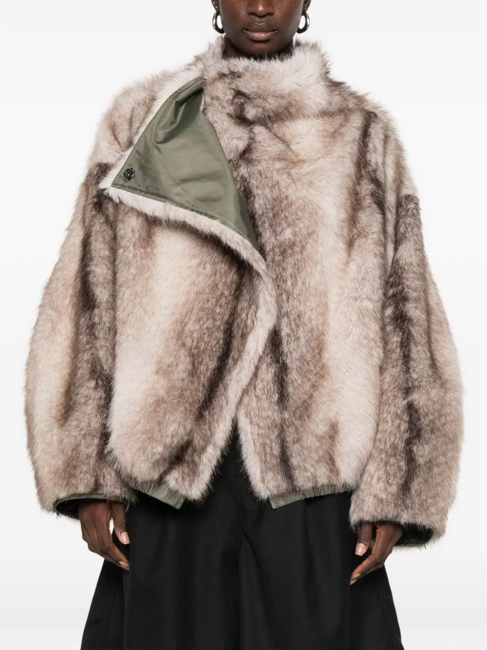 The frankie shop Giacca bomber reversibile in pelliccia sintetica Vera, view 2