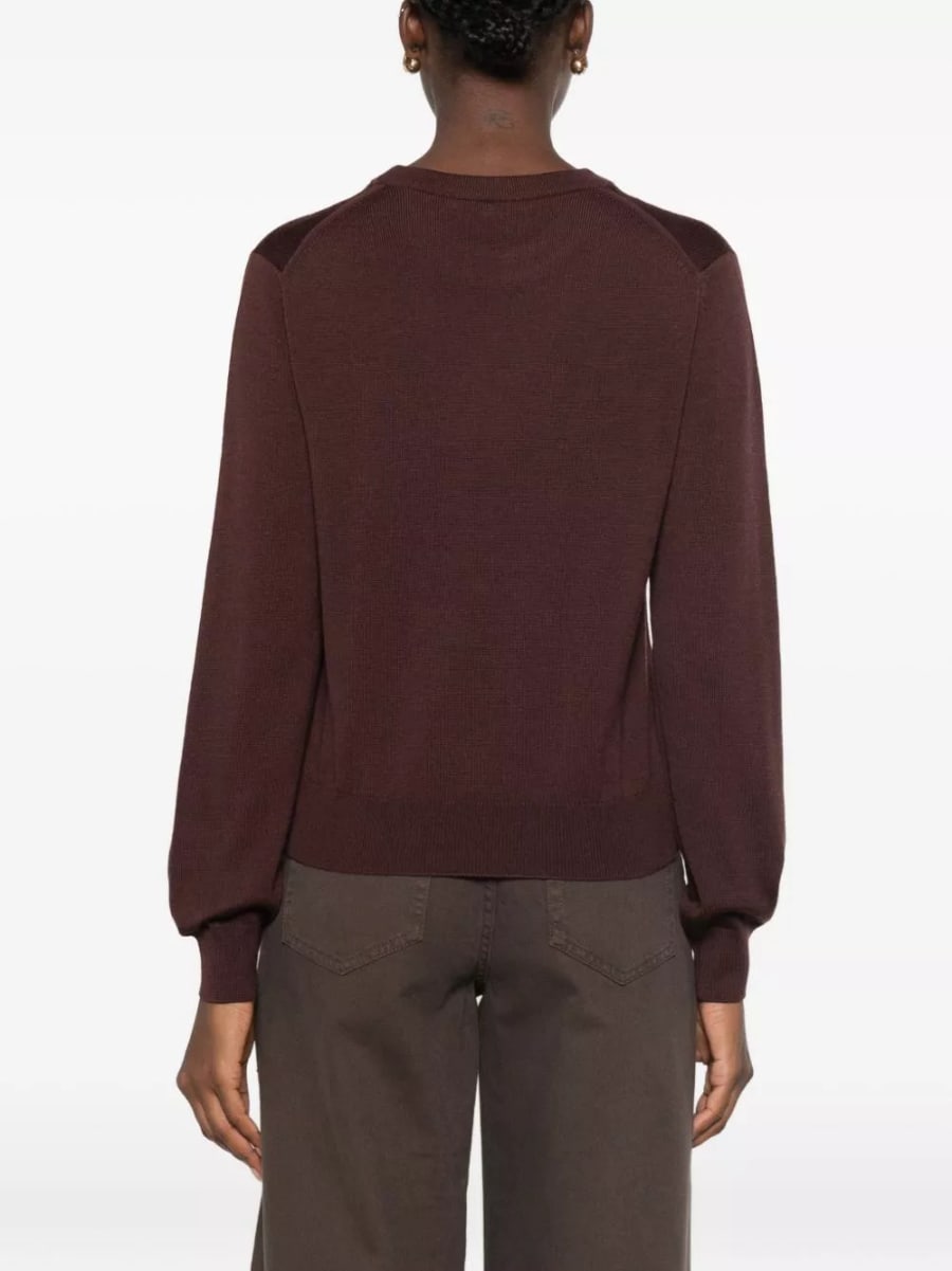 Maison kitsune' Maglione girocollo in lana Baby Fox, view 4