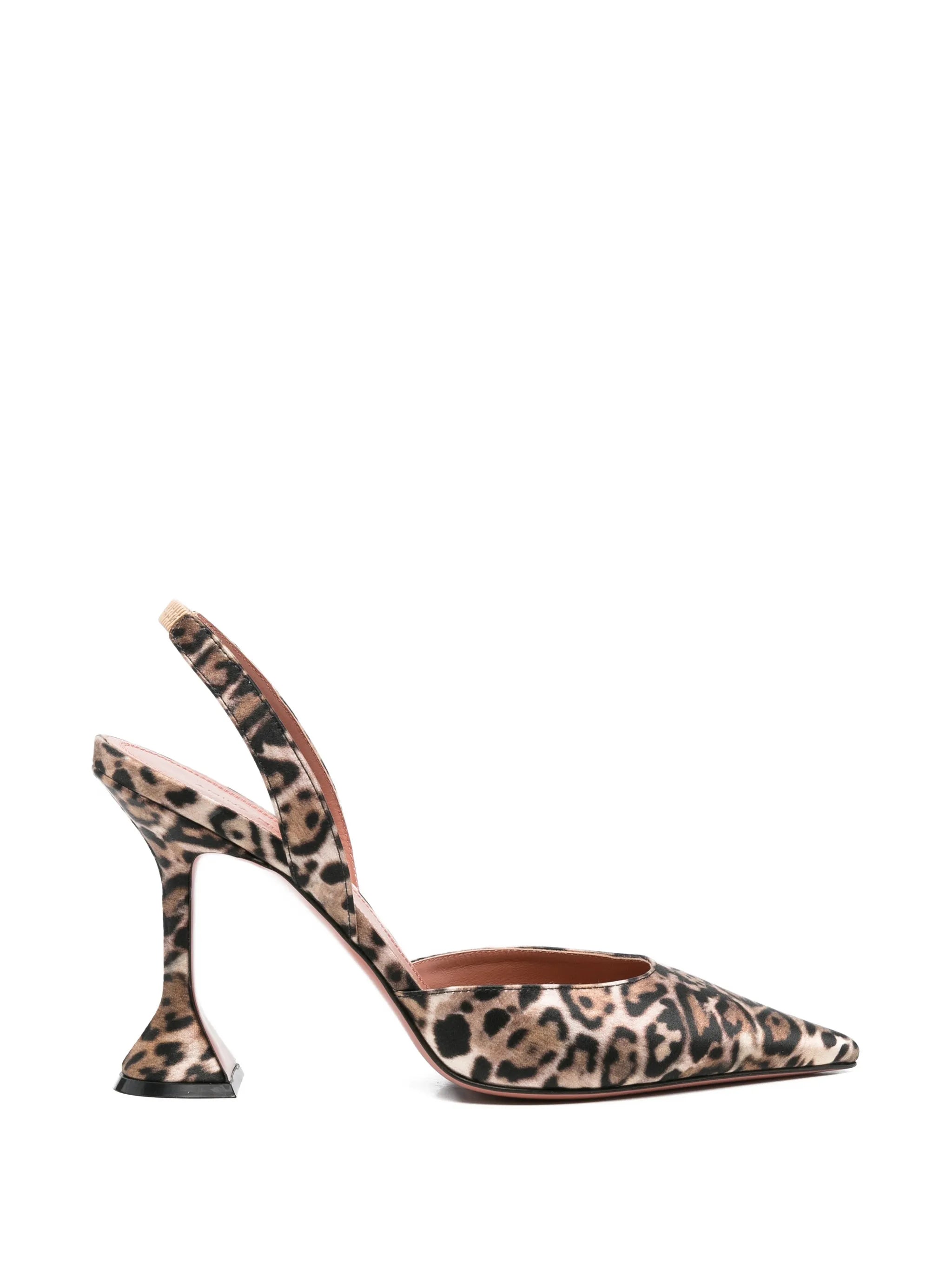 Amina Muaddi Amina Muaddi Holli Leopard Slingback Pumps