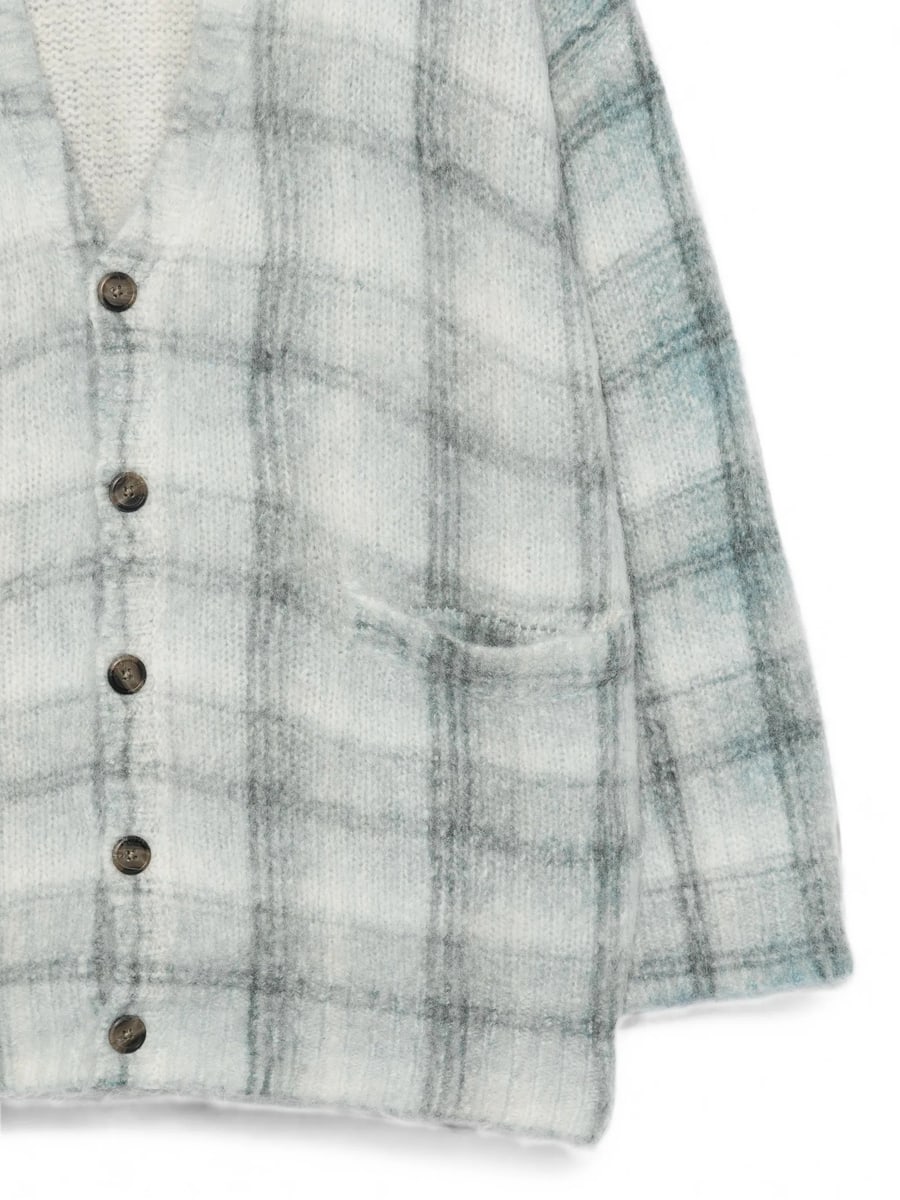 R13 R13 Plaid-pattern Cardigan, view 2