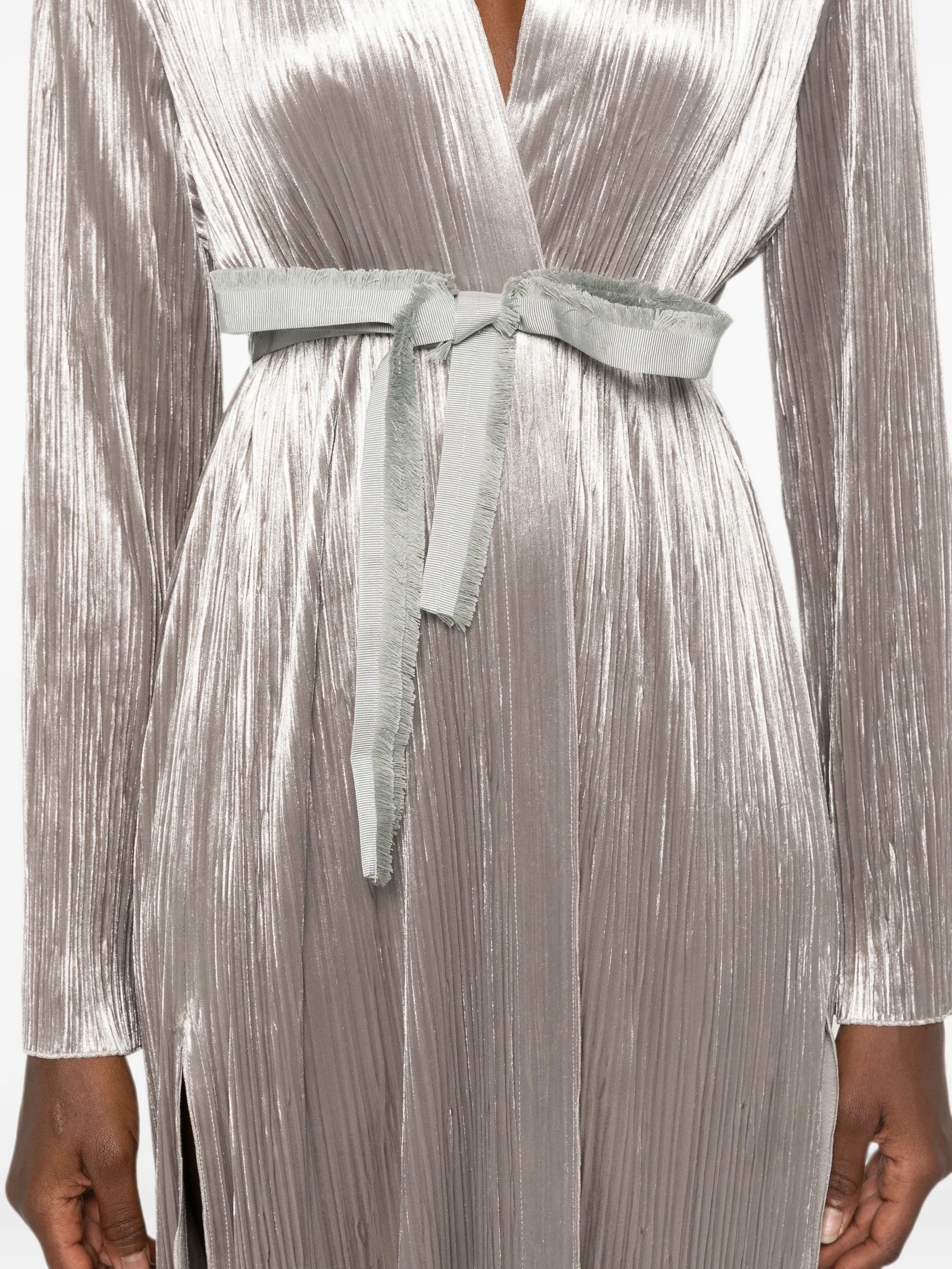 Forte_Forte Forte Forte Plissé-effect Belted Coat, view 2
