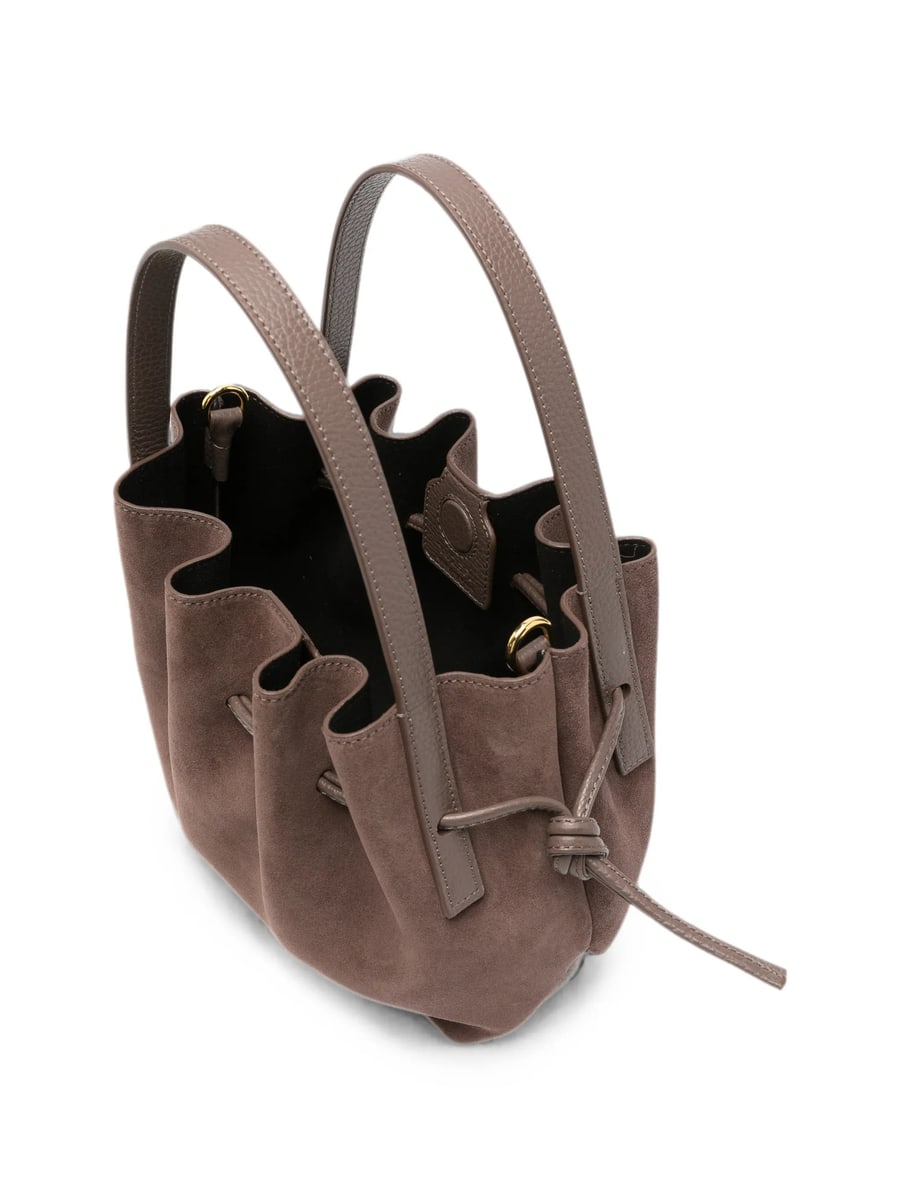 Yuzefi Yuzefi Mini Scallop Suede Tote Bag, view 2