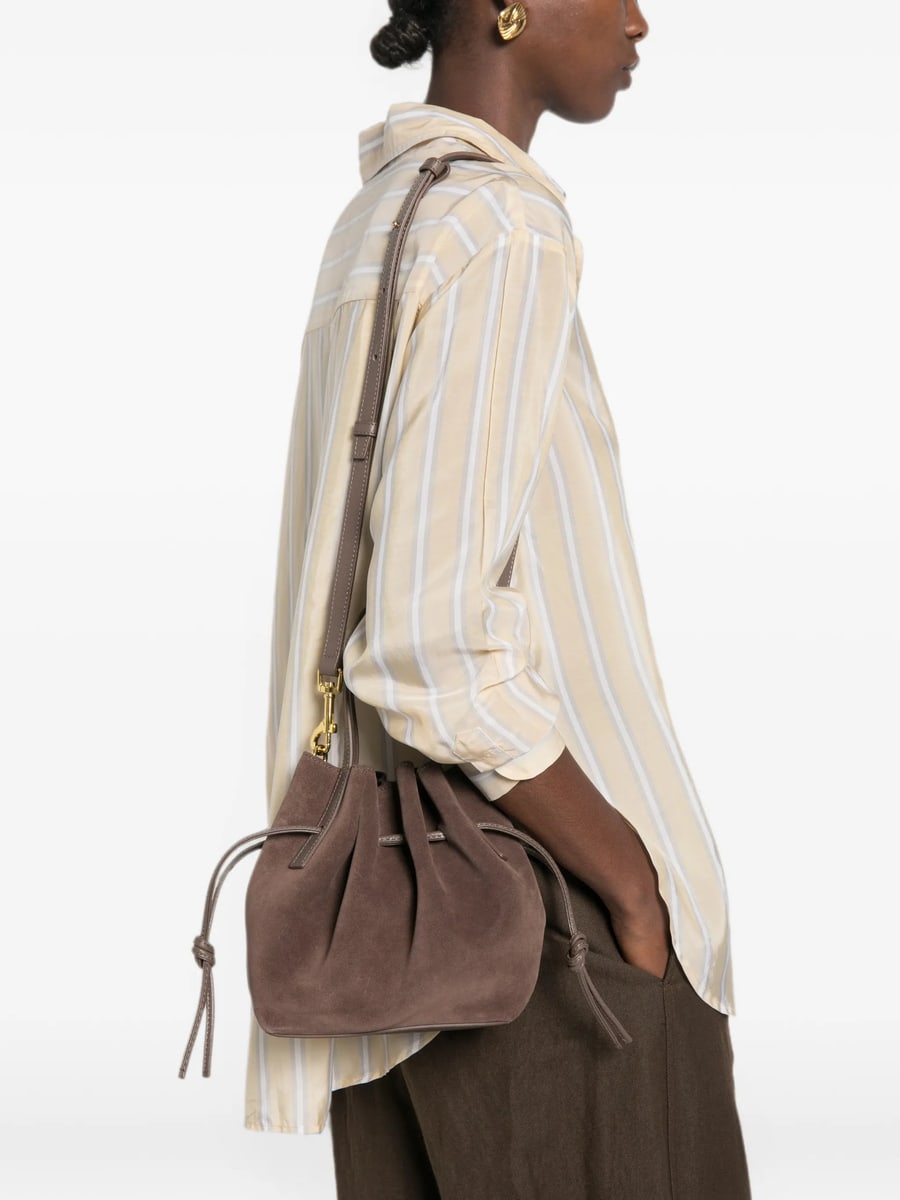Yuzefi Yuzefi Mini Scallop Suede Tote Bag, view 4