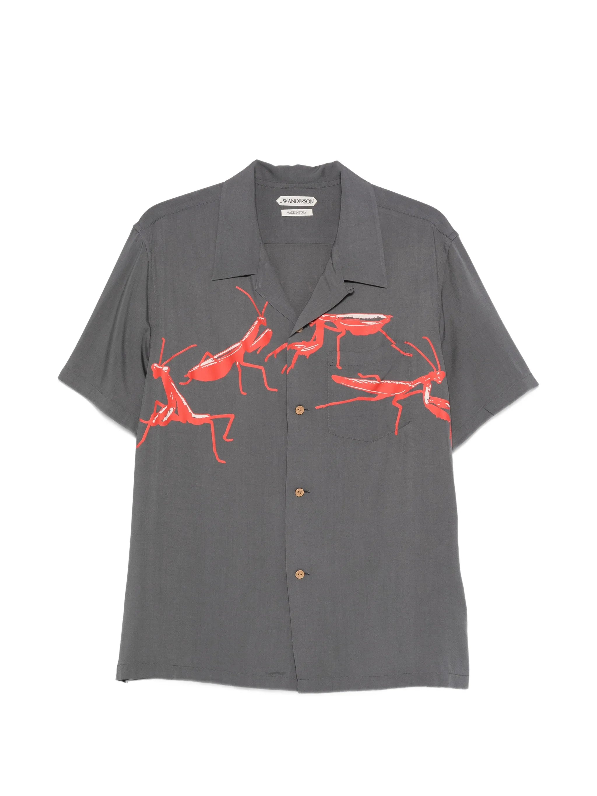 JW Anderson Jw Anderson Graphic-print Chest-pocket Shirt