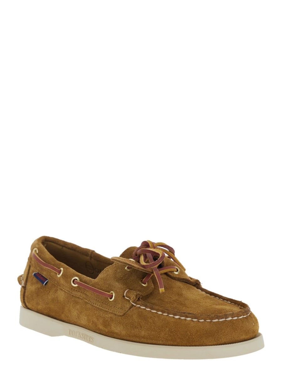 Sebago Mocassini 'PORTLAND' Marrone con Punta Arrotondata in Pelle Uomo, view 2