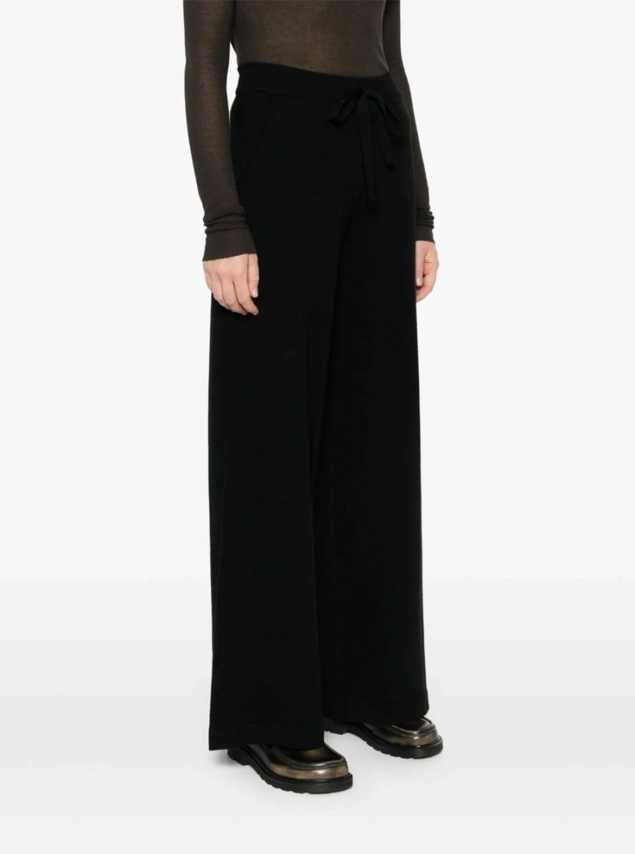 P.A.R.O.S.H. Pantaloni Morbidi con Coulisse in Tessuto Nero Donna, view 4