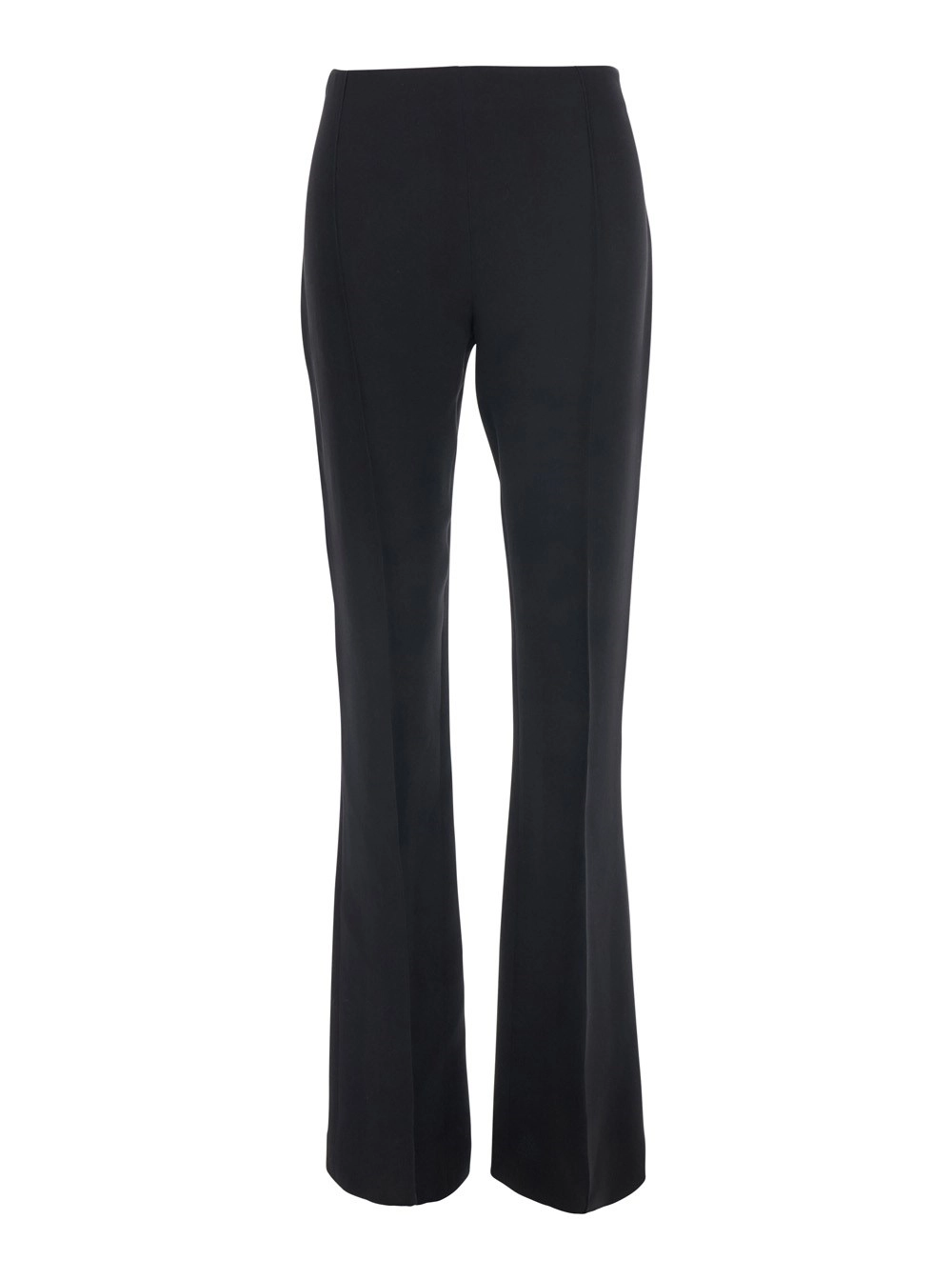 The Row Pantaloni 'Fabien' con Gamba Svasata e Chiusura con ZIp Laterale in Seta Neri Donna