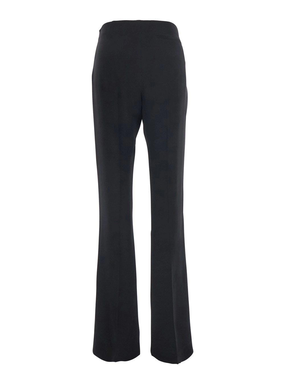 The Row Pantaloni 'Fabien' con Gamba Svasata e Chiusura con ZIp Laterale in Seta Neri Donna, view 2