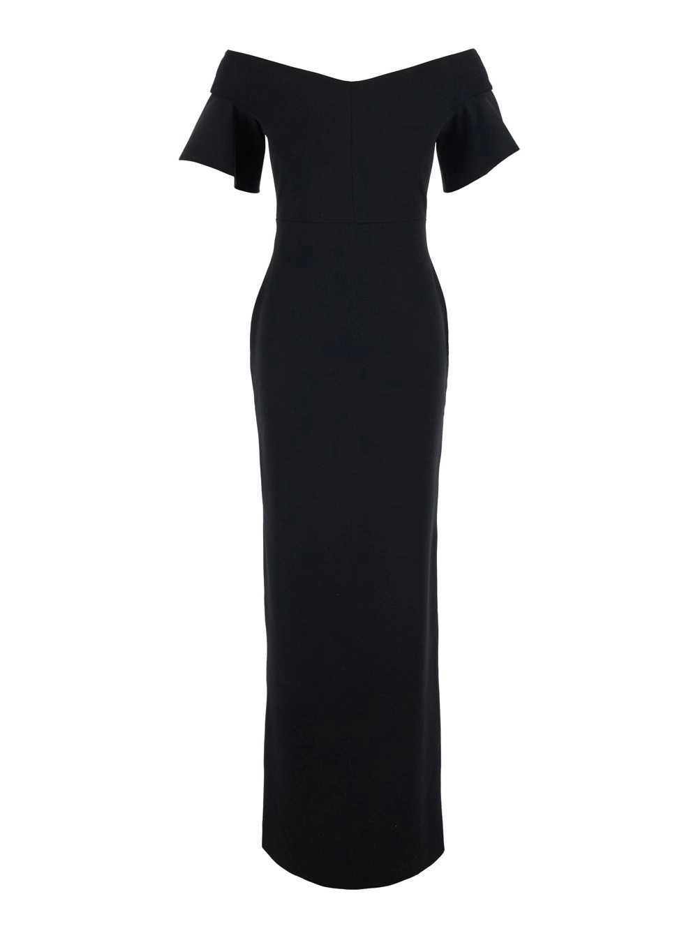 Solace london Cielo Maxi Dress - Abito lungo con scollo a V e maniche lunghe in Tessuto - Donna