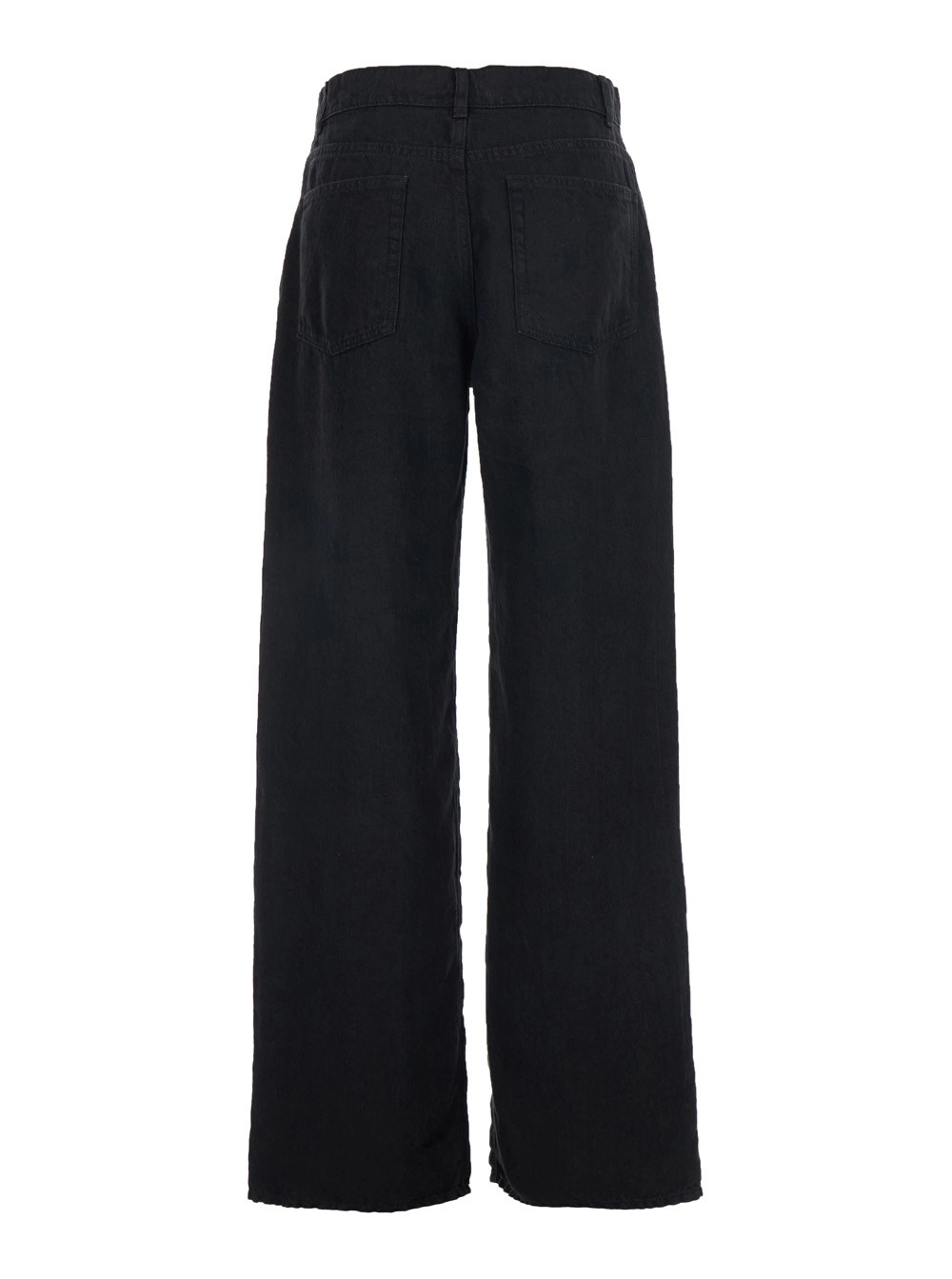The Row Jeans 'Eglitta' con Gamba Larga e Design a Cinque Tasche in Denim Nero Donna, view 2