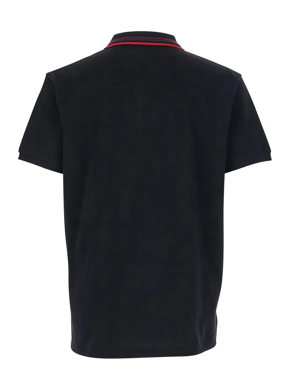 Vivienne Westwood Polo con dettaglio logo sul fronte in cotone nera uomo, view 2