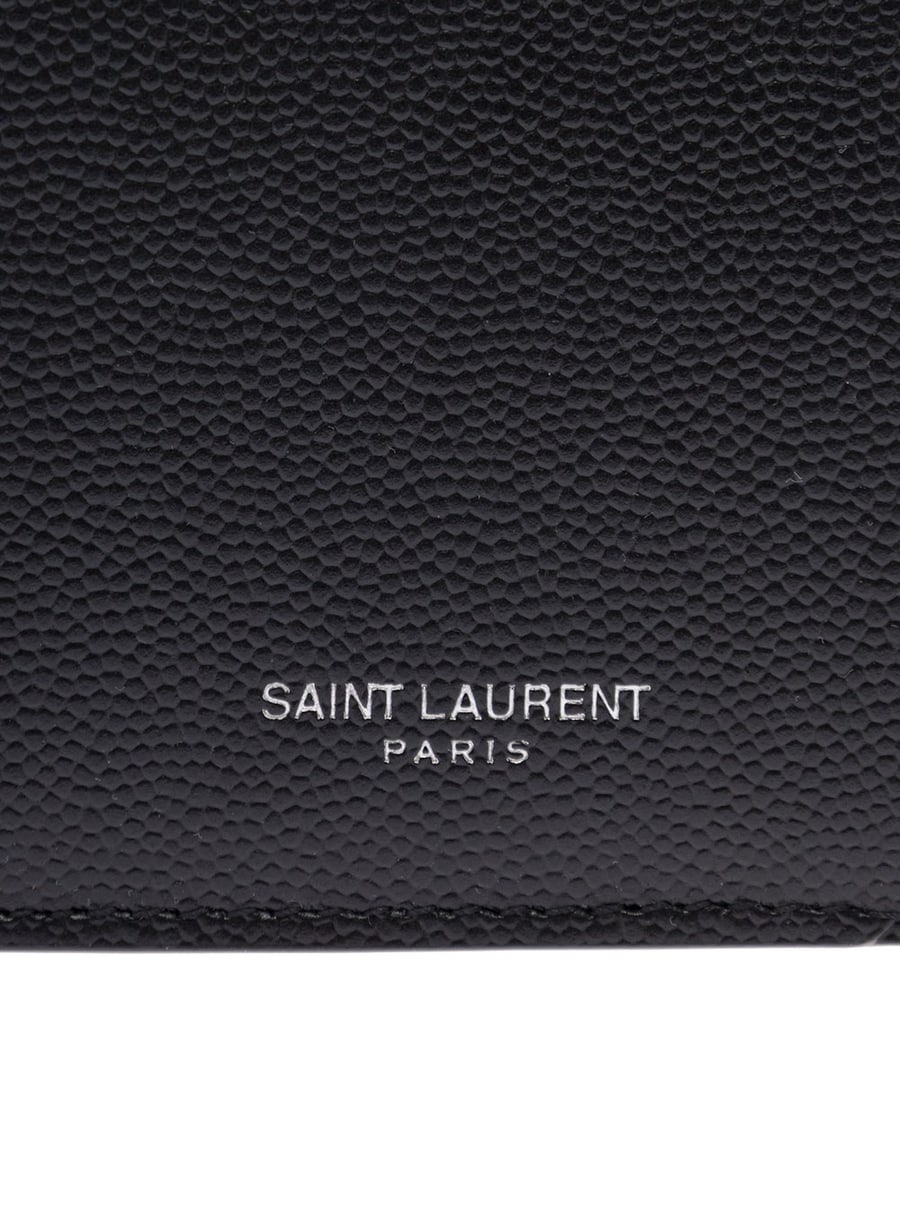 Saint Laurent Portacarte in Pelle Nera Saint Laurent Uomo, view 4