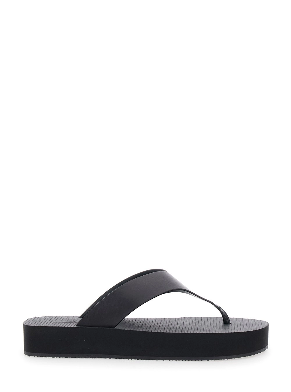 The Row Sandali Infradito 'Ginza' neri con suola flatform - In Pelle - Donna