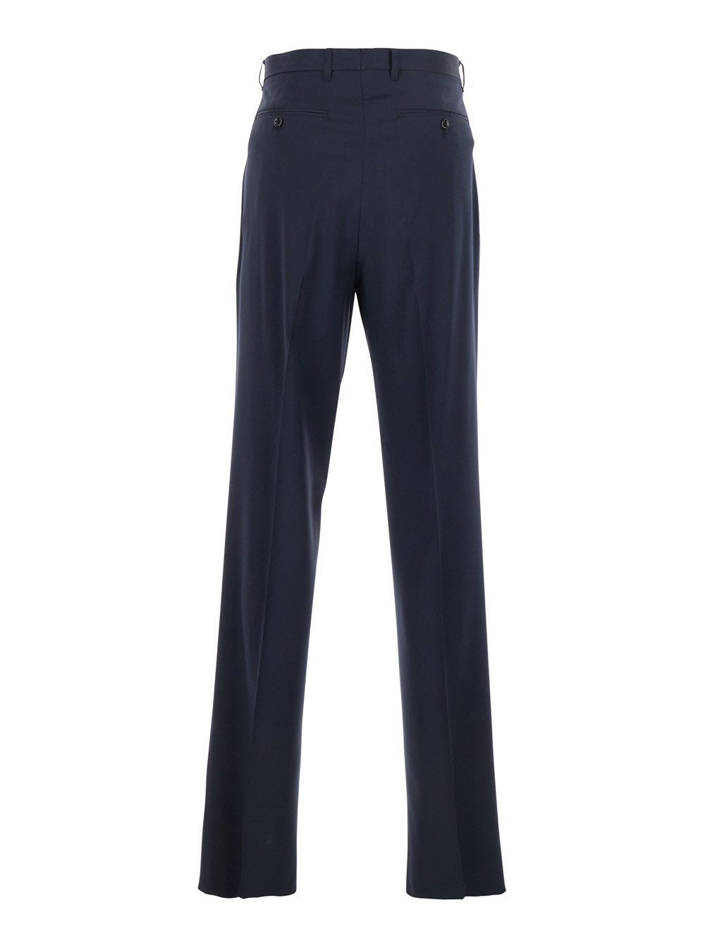 Lardini Pantaloni Sartoriali con Doppia Pence in Lana Vergine Blu Uomo, view 2