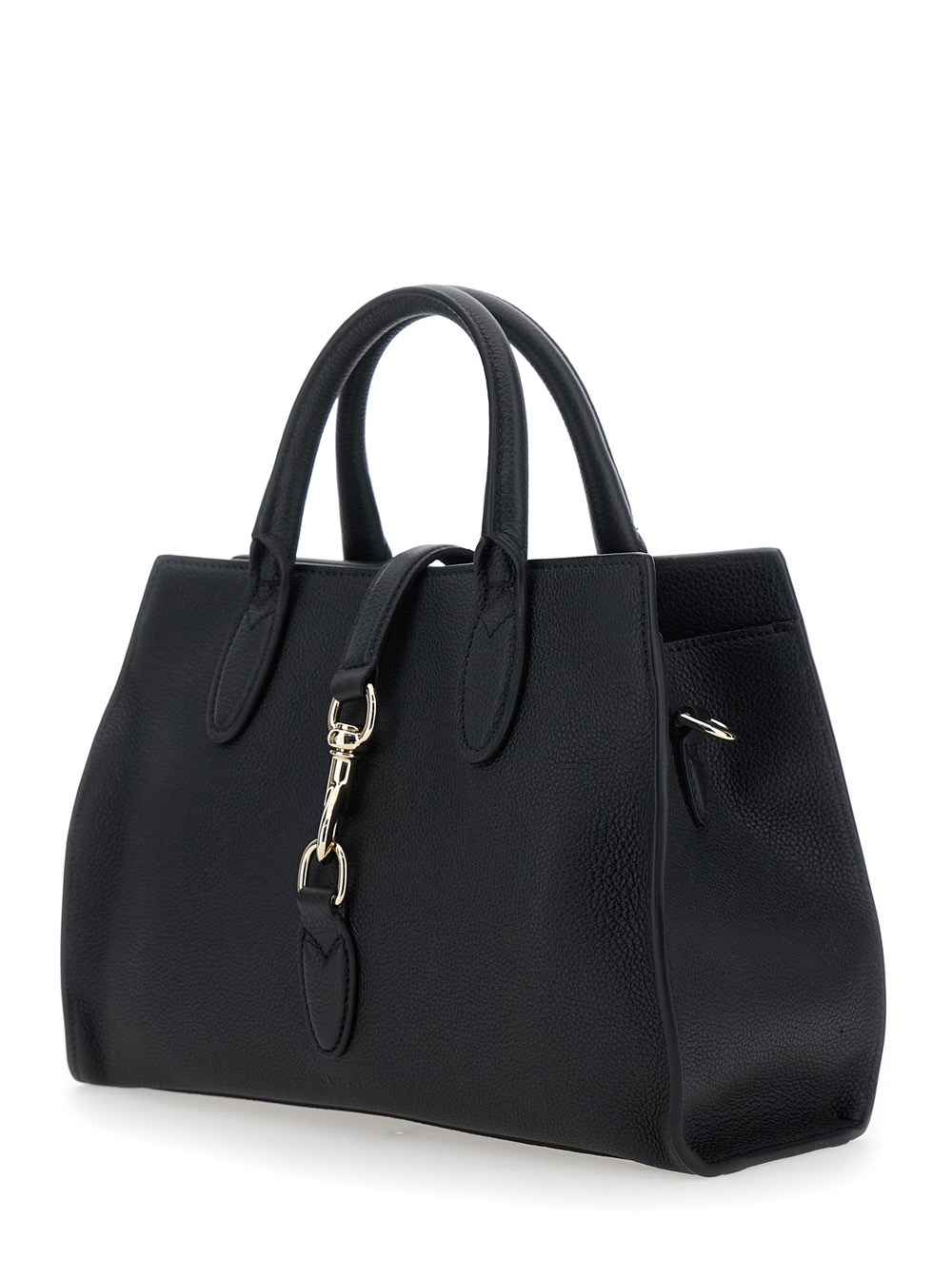 Gucci Borsa a Mano 'Jackie' con Morsetto sul Fronte e Tracolla Removibile in Pelle Nera Donna, view 2