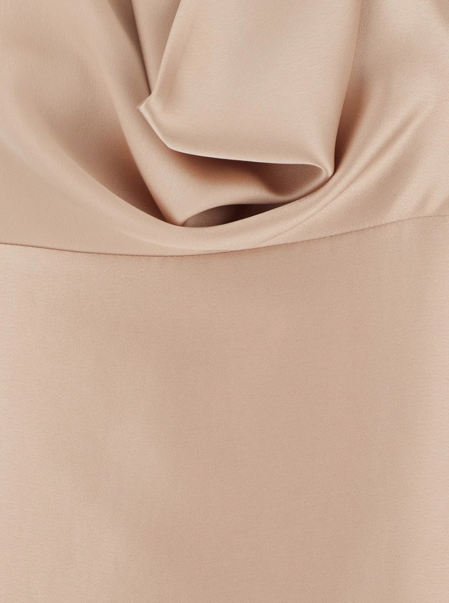 Leplain Abito lungo con scollo all'americana e schiena scoperta in tessuto Beige donna, view 3