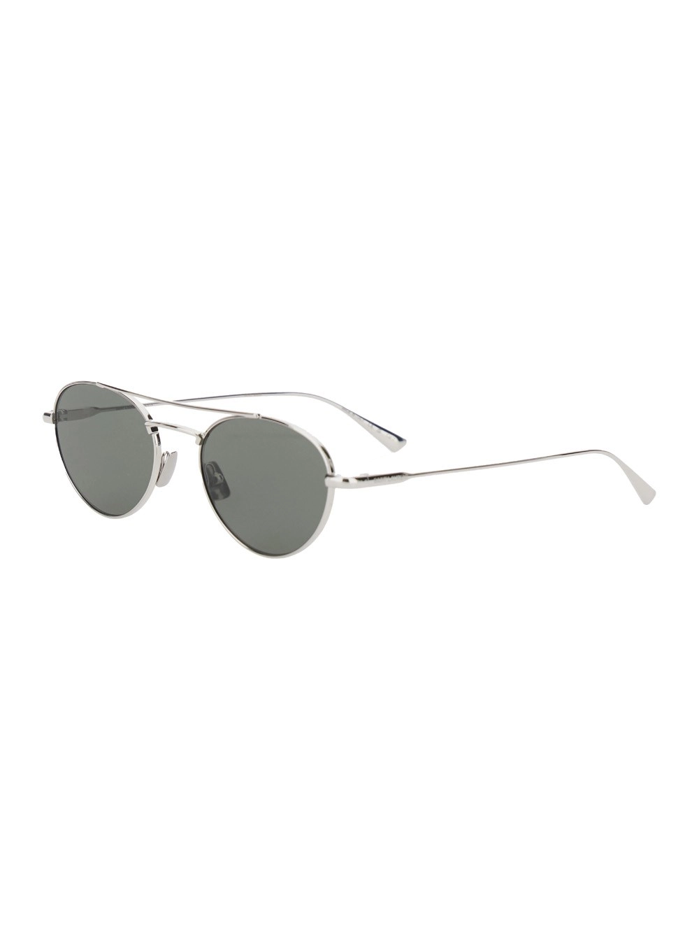 Saint Laurent Occhiali da Sole con Logo Inciso in Metallo Color Argento Donna