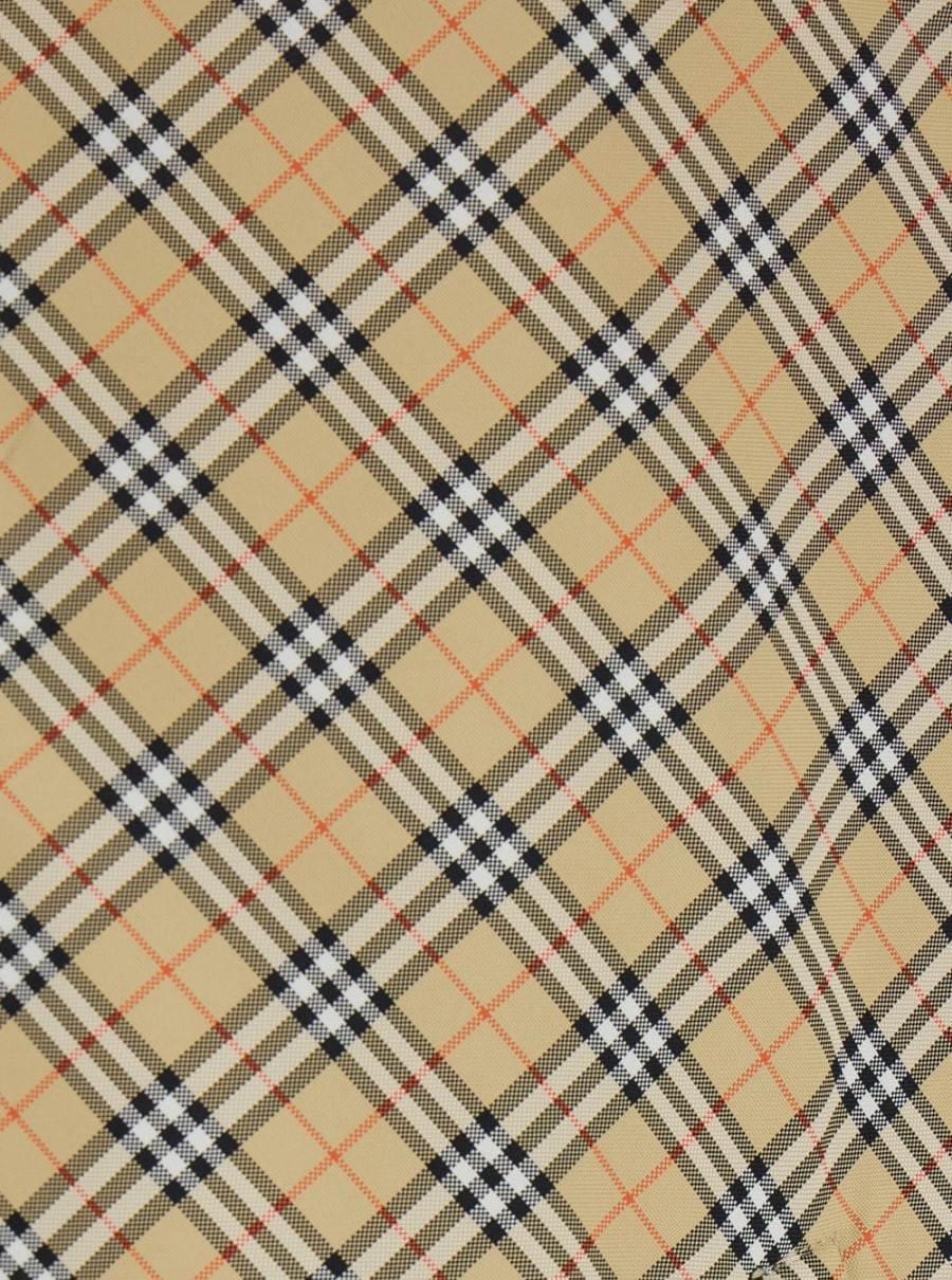 Burberry Giubbotto 'Slindon' con Colletto Classico e Motivo Check All-Over in Tessuto Tecnico Beige Uomo, view 3