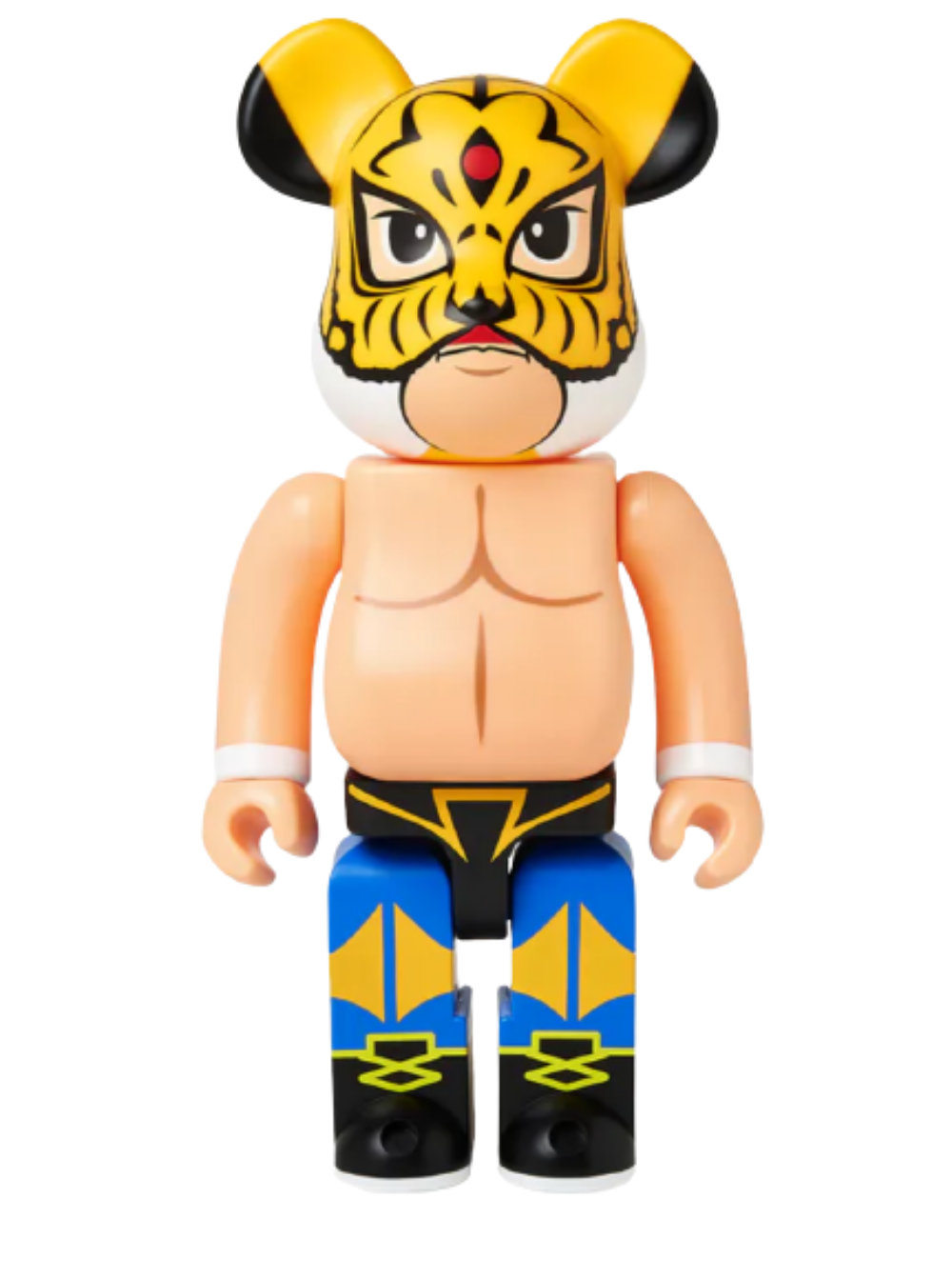 Medicom toy Bearbrick Tiger Mask 400% con effetto marmo in plastica multicolore unisex